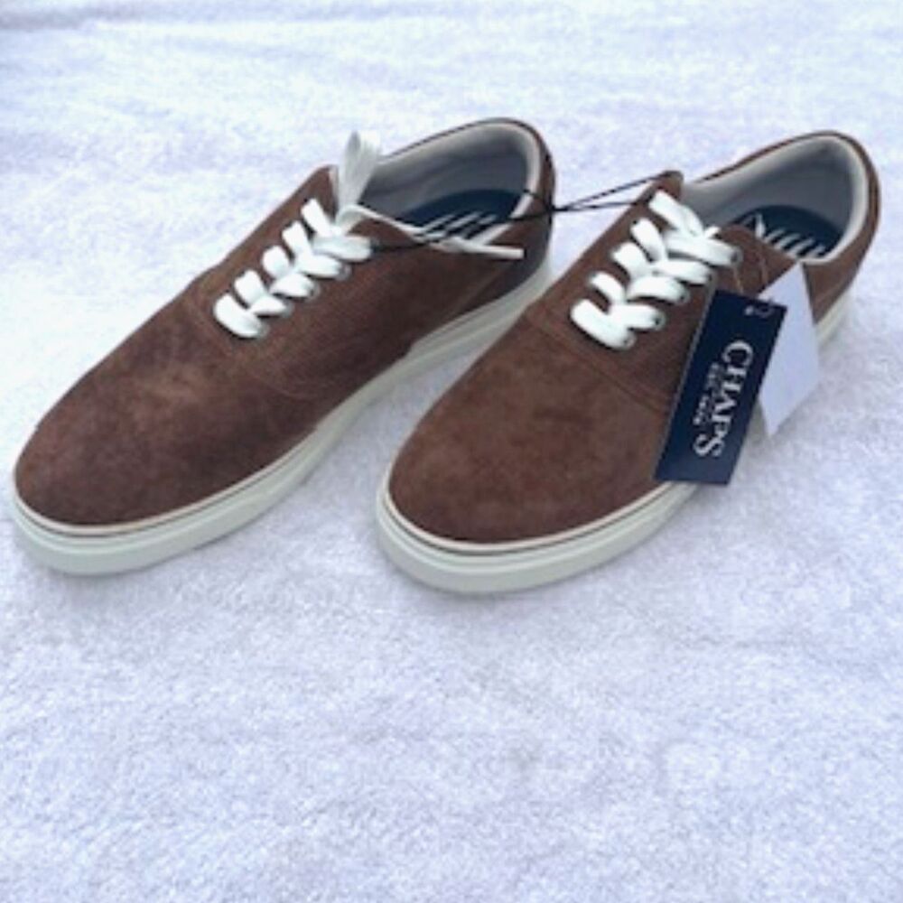 Size: 10 1/2 Canvas Lace Up Sneakers . Chaps . New in Box